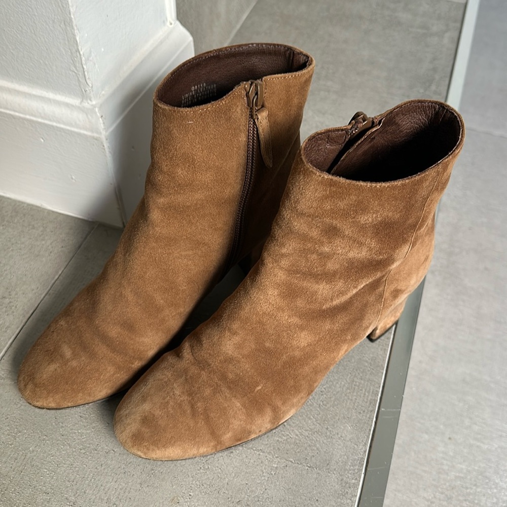 J.crew brown suede ankle boots